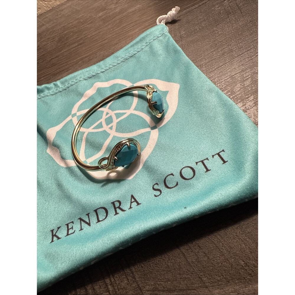 Kendra Scott Elton Gold Open Cuff Bracelet w/ Bag